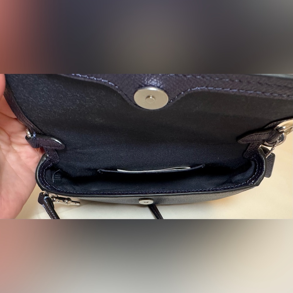 NWT Coach Mini Josie Top Handle Bag In Signature CCK68 Blue/Navy - Picture 7 of 8